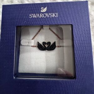 Swarovski Double Black Swan Rosegold Bracelet NIB Style 5451389